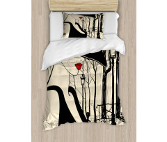 European Woman Montmartre Duvet Cover Set