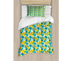 Nested Circle and Dot Duvet Cover Set