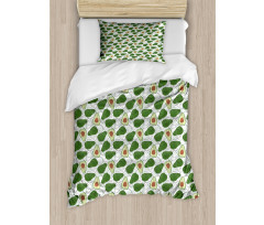 Hand Drawn Exotic Fruit Duvet Cover Set