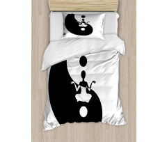 Silhouette Lotus Pose Duvet Cover Set