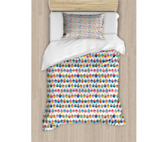 Abstract Colorful Nuts Duvet Cover Set