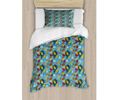 Abstract Overlapped Piece Duvet Cover Set