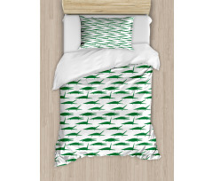 Funny Green Alligator Duvet Cover Set