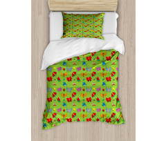 Colorful Bugs Insects Duvet Cover Set