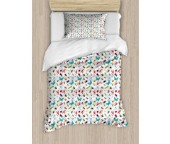 Colorful Insects Bugs Duvet Cover Set