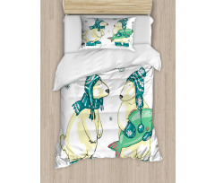 Friends Fish Xmas Duvet Cover Set