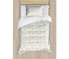 Butterfly and Flowers Duvet Cover Set