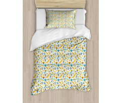 Flower Blooms and Bugs Duvet Cover Set