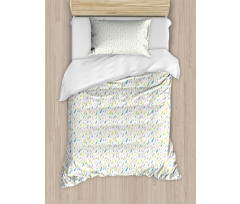 Scribbled Droplet Duvet Cover Set