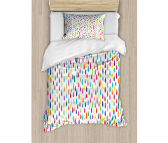 Rainbow Colors of Raindrop Duvet Cover Set