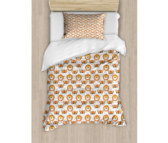 Tiger and Lion Heads Duvet Cover Set
