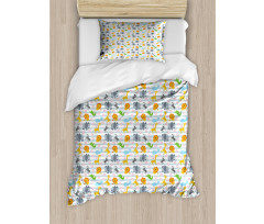 Friendly Zoo Characters Duvet Cover Set