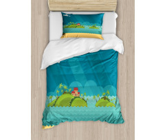 Tropical Islands Ocean Duvet Cover Set