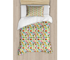 Colorful Cartoon Fish Duvet Cover Set