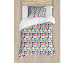 Abstract Mosaic Tile Duvet Cover Set