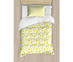 Yellow Spots Small Dots Duvet Cover Set