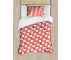 Felines Crowns and Hearts Duvet Cover Set