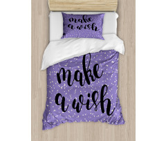 Uplifting Wish Slogan Duvet Cover Set