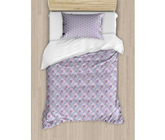 Pastel Tone Doodle Waves Duvet Cover Set