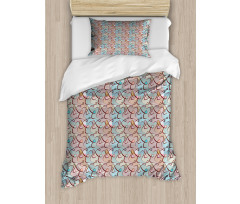 Soft Colored Tangled Lines Duvet Cover Set