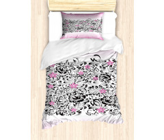 Swirling Flowes Duvet Cover Set