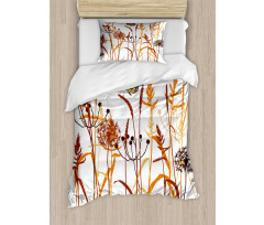 Composition with Leaves Duvet Cover Set