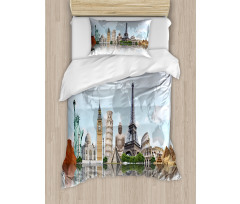 Landmark Buildings Photo Duvet Cover Set