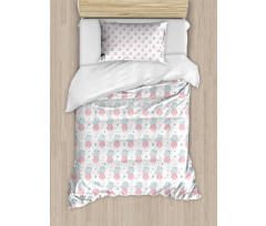 Cows in Dresses and Hearts Duvet Cover Set