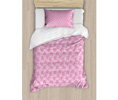 Pointe Shoes with Flowers Duvet Cover Set