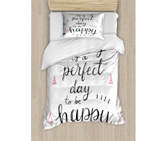 Grunge Inspirational Words Duvet Cover Set