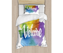 Watercolor Vintage Style Duvet Cover Set