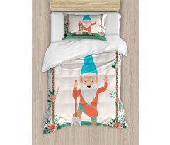 Funny Character in the Garden Duvet Cover Set