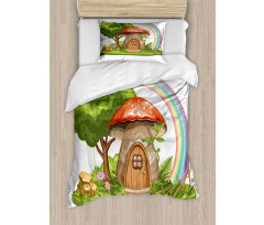 Magic World Mushroom House Duvet Cover Set