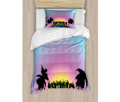 Joyful Dancing People Duvet Cover Set