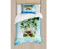 Tropic Lands Coconut Palms Duvet Cover Set
