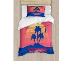 Tropical Land Horizon Duvet Cover Set