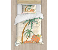 Hello Summer Words Duvet Cover Set