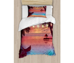 Mystic Evening Beach Duvet Cover Set