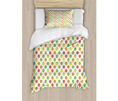 Doodle Style Bell Peppers Duvet Cover Set