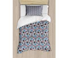 Folkloric Hipster Triangles Duvet Cover Set