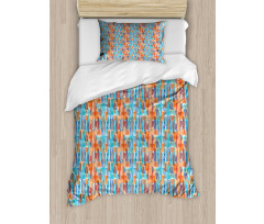 Brush Stroke Arrangement Duvet Cover Set