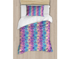 Vertical Colorful Stripes Duvet Cover Set