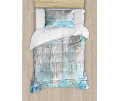 Abstract City Silhouette Duvet Cover Set