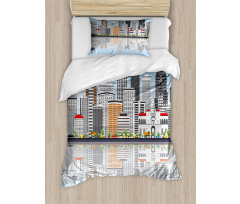 City Skyline Reflections Duvet Cover Set