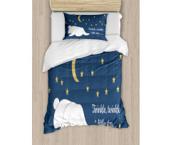 Sleeping Rabbit and Stars Duvet Cover Set