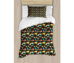 Colorful Tyrannosaurus Duvet Cover Set