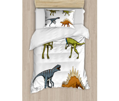 Reptile Fossils Animals Duvet Cover Set