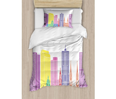 Urban Buildings Apartments Duvet Cover Set