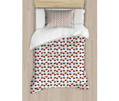 Colorful Celebration Cakes Duvet Cover Set