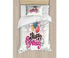 Happy Birthday Party Theme Duvet Cover Set